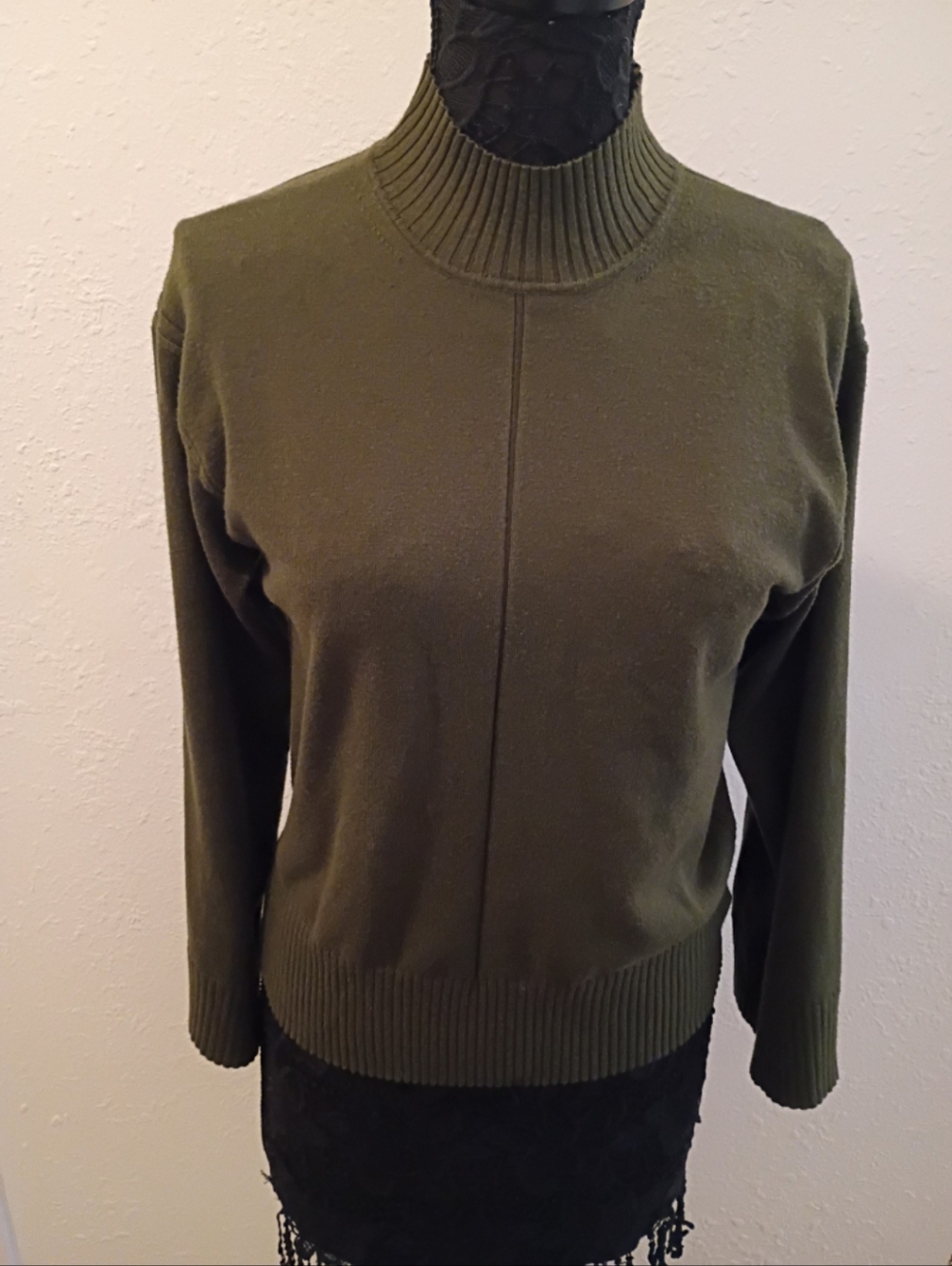 Reba Olive Turtleneck Sweater for Men